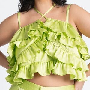 Eloquii Ruffle layered top